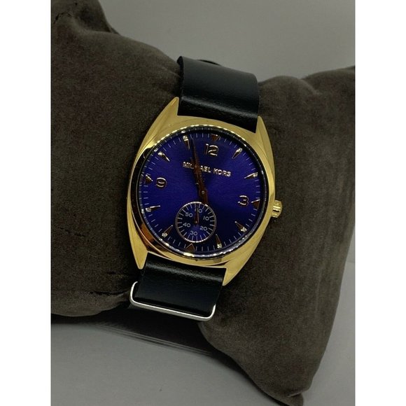Michael Kors MK3345 Unisex Black Leather Analog Bl main image 7